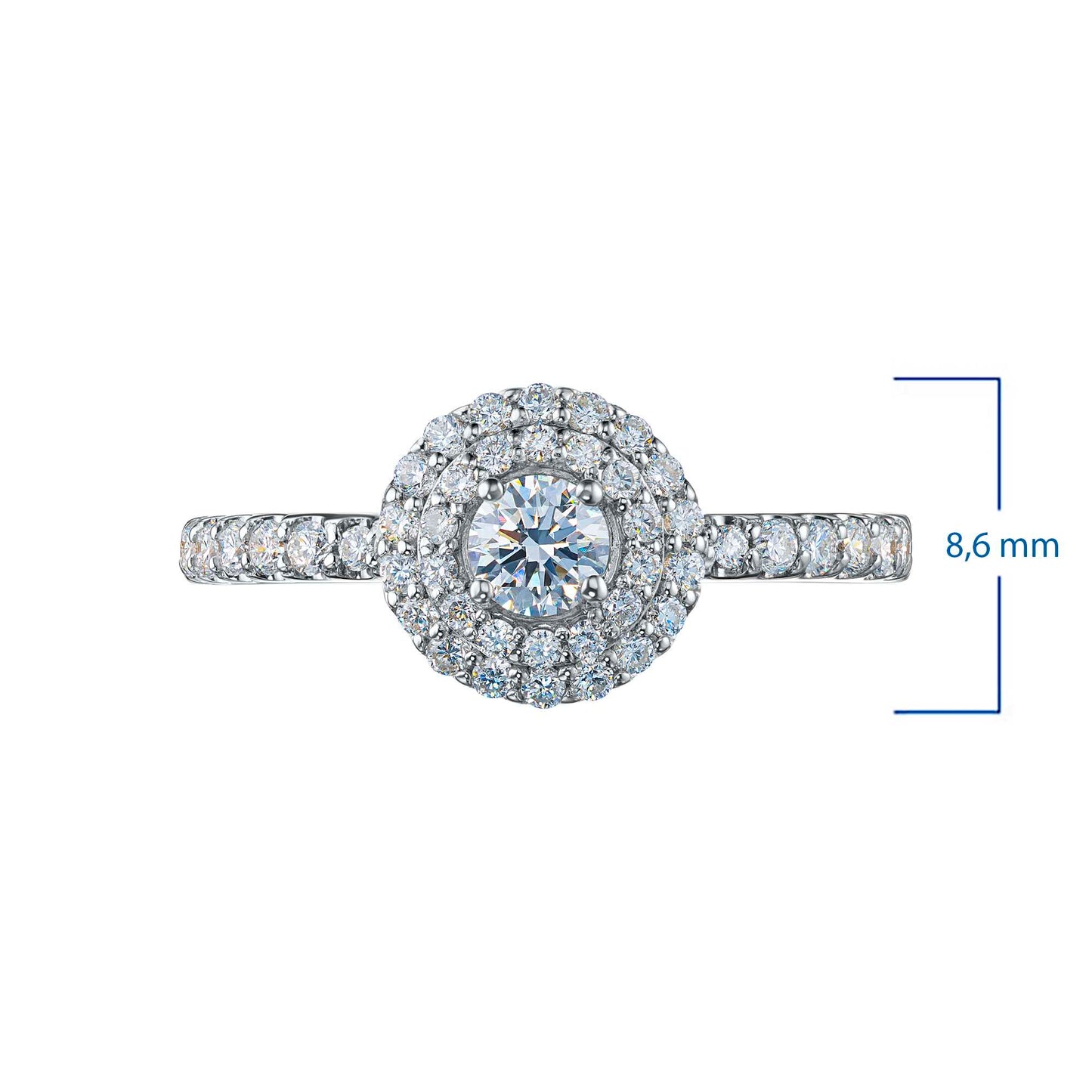 Sterling Silver Ring with Lab-Created Diamonds 0.470 CT.TW