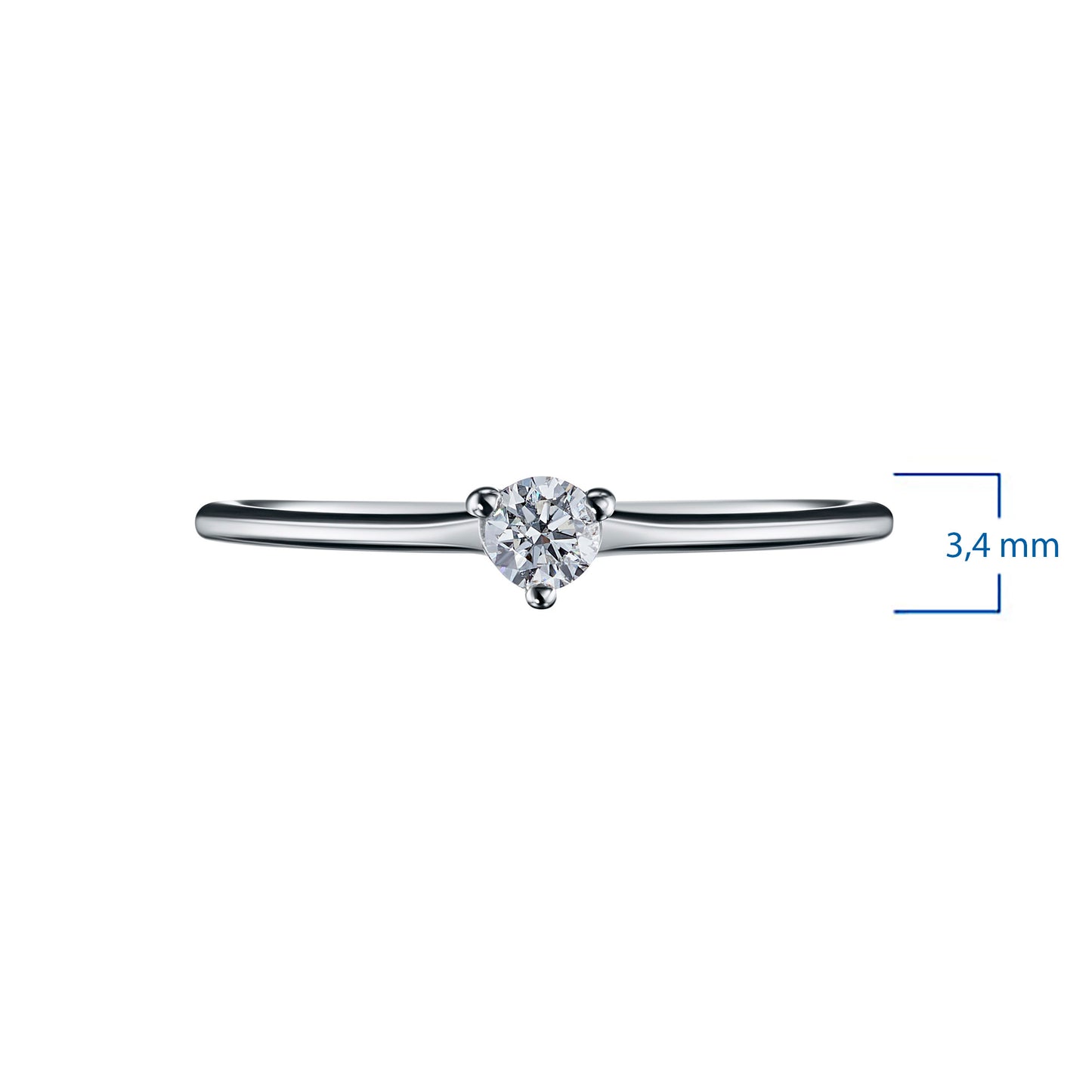 Sterling Silver Ring with Lab-Created Diamonds 0.080 CT.TW