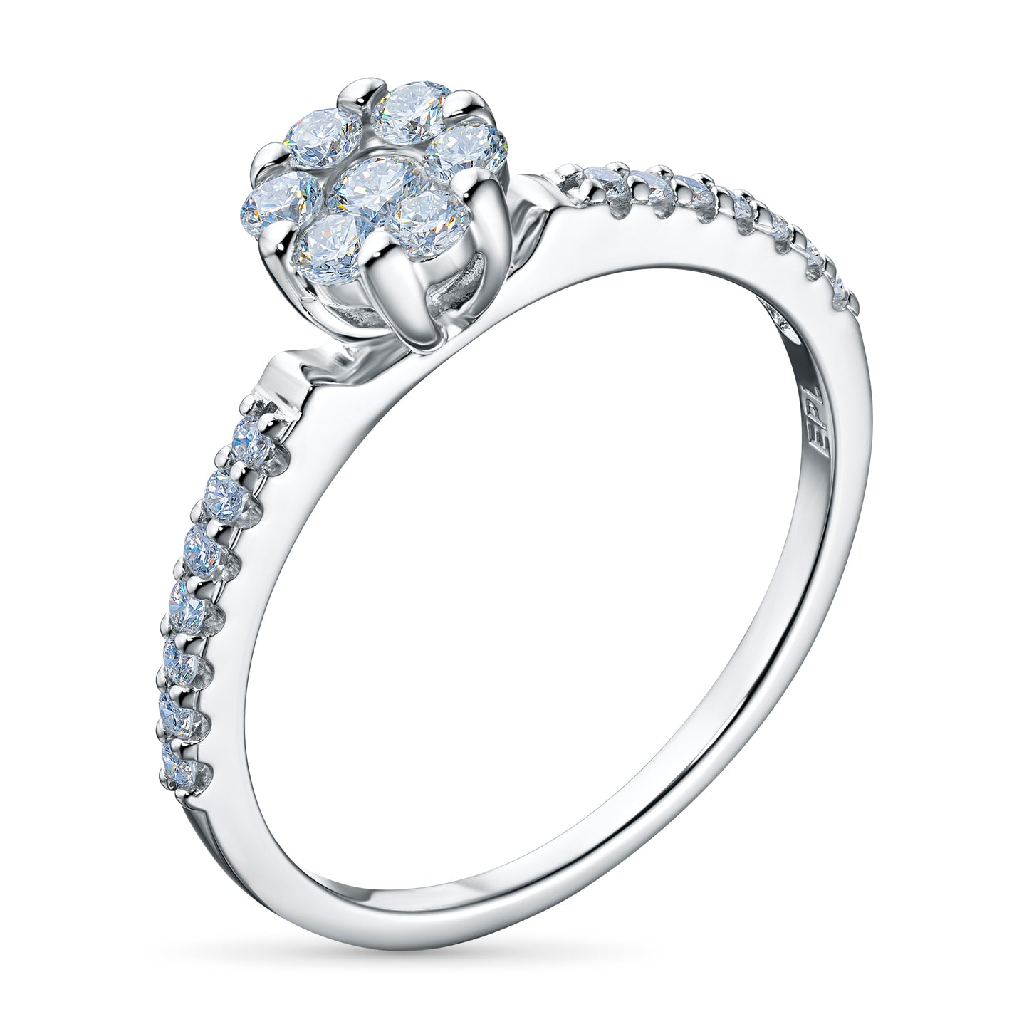 Sterling Silver Ring with Lab-Created Diamonds 3.190 CT.TW