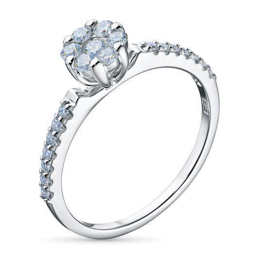 Sterling Silver Ring with Lab-Created Diamonds 3.190 CT.TW