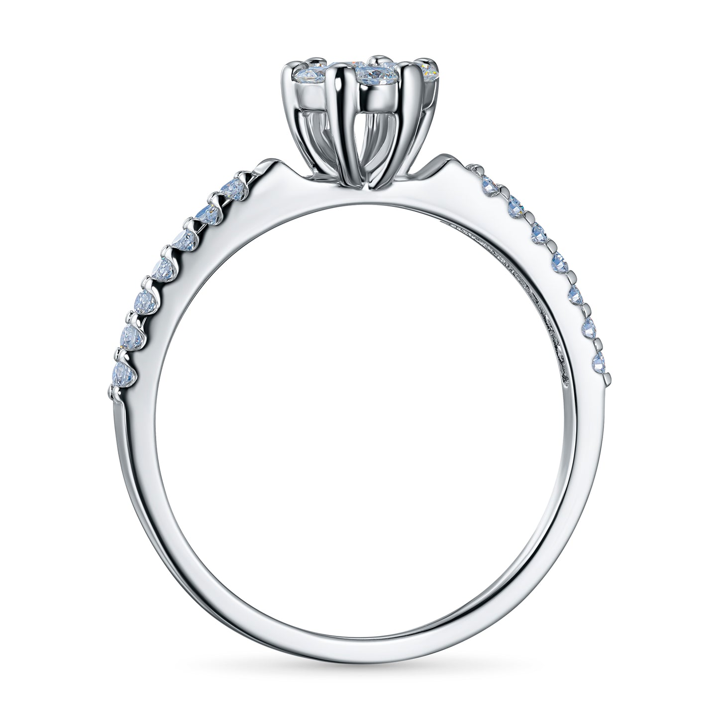 Sterling Silver Ring with Lab-Created Diamonds 3.190 CT.TW