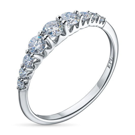 Sterling Silver Ring with Lab-Created Diamonds 0.750 CT.TW