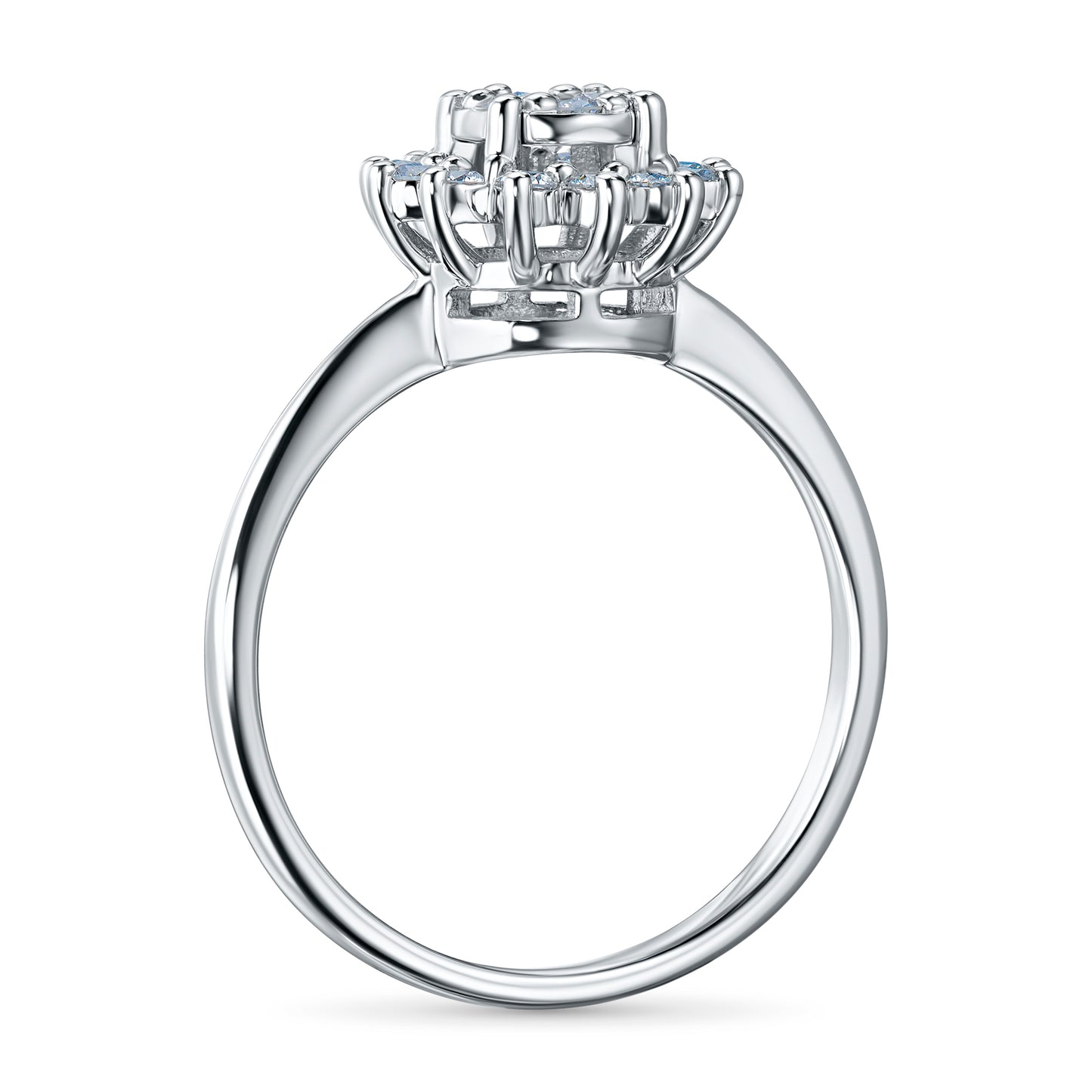 Кольцо из стерлингового серебра с выращенными в лаборатории бриллиантами 0,340 карата 