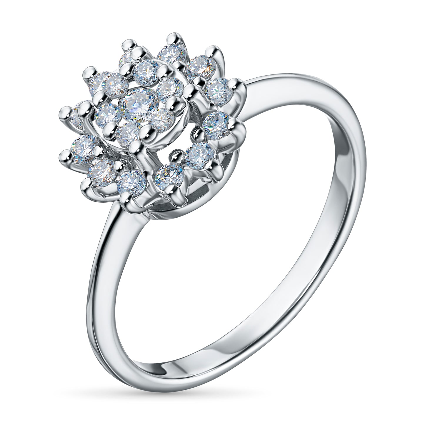 Sterling Silver Ring with Lab-Created Diamonds 0.36 CT.TW