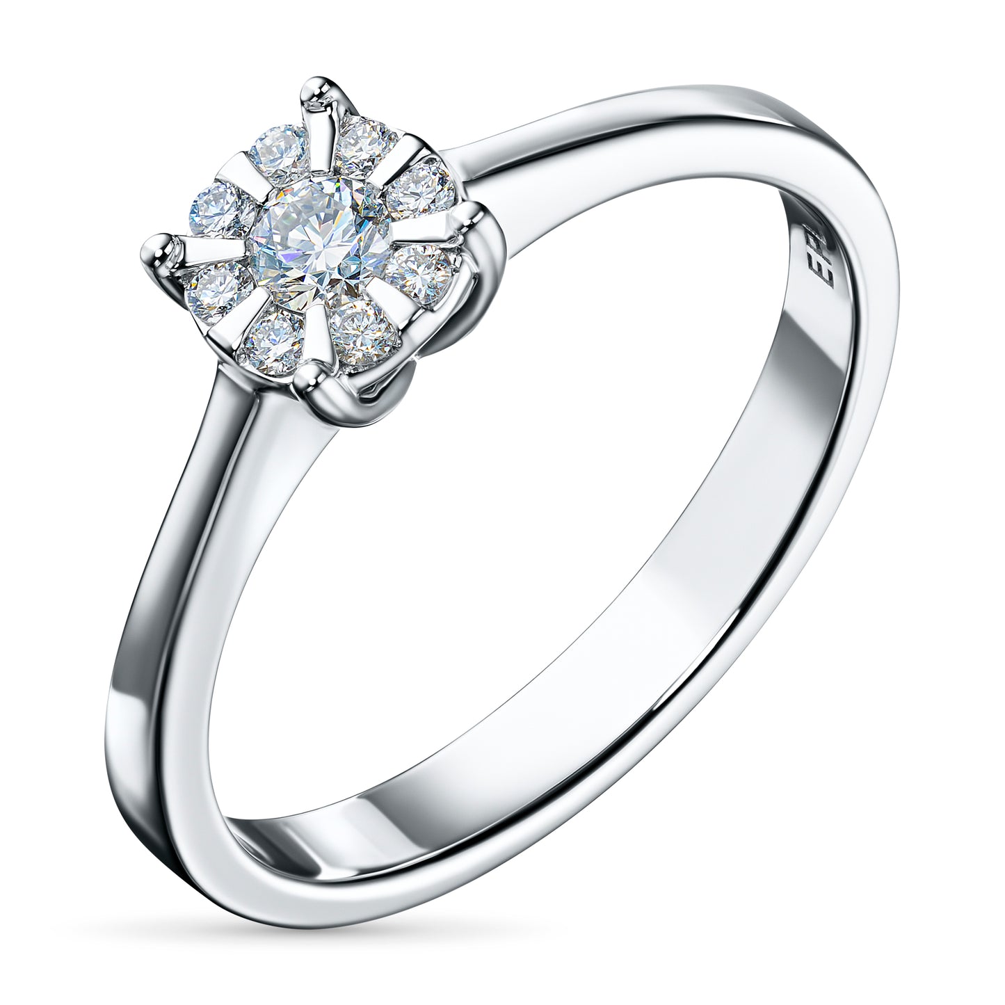 Sterling Silver Ring with Lab-Created Diamonds 0.150 CT.TW