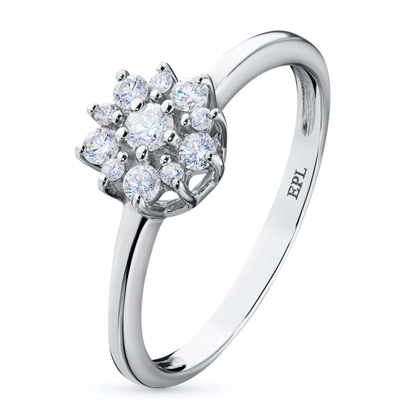 Sterling Silver Ring with Lab-Created Diamonds 0.250 CT.TW