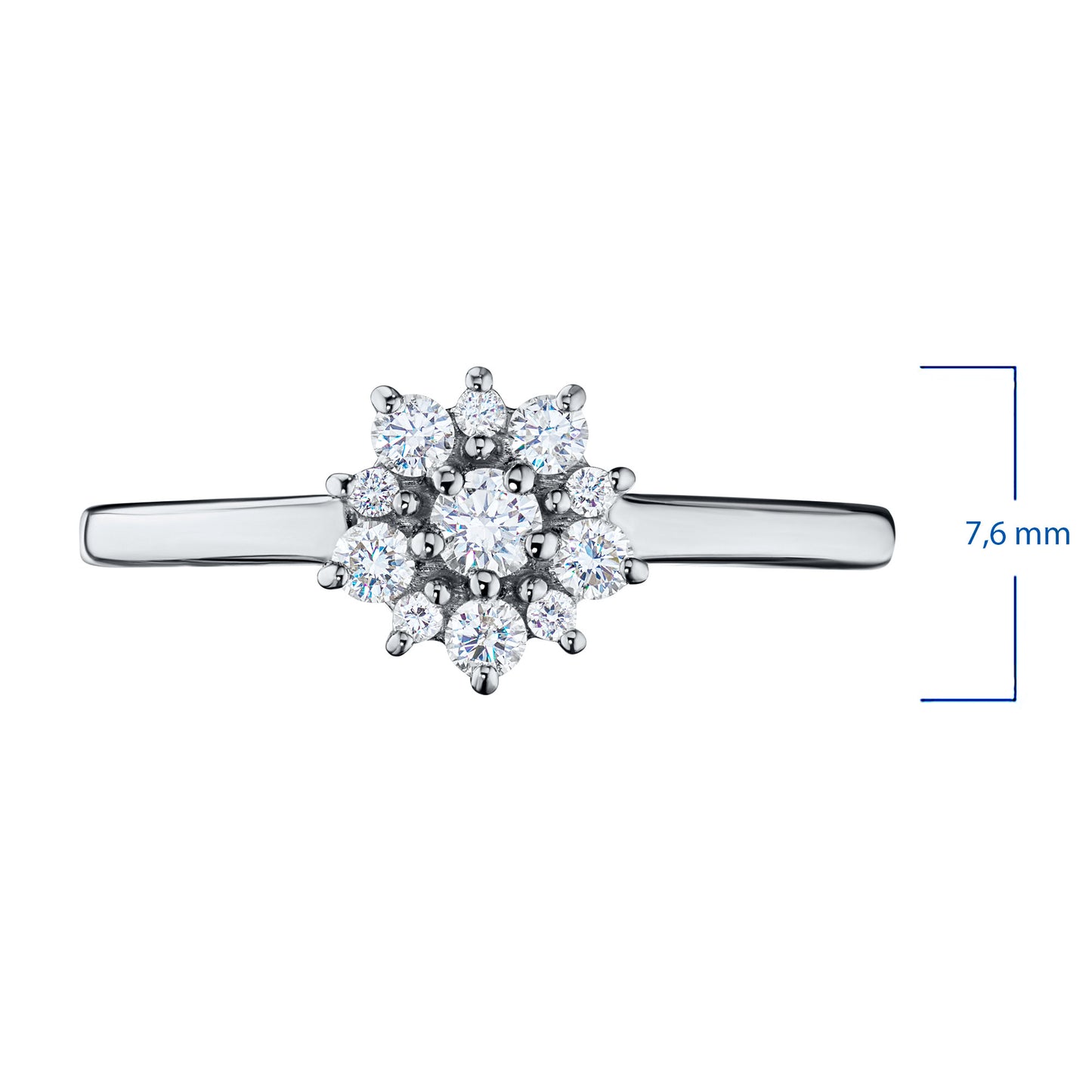 Sterling Silver Ring with Lab-Created Diamonds 0.250 CT.TW