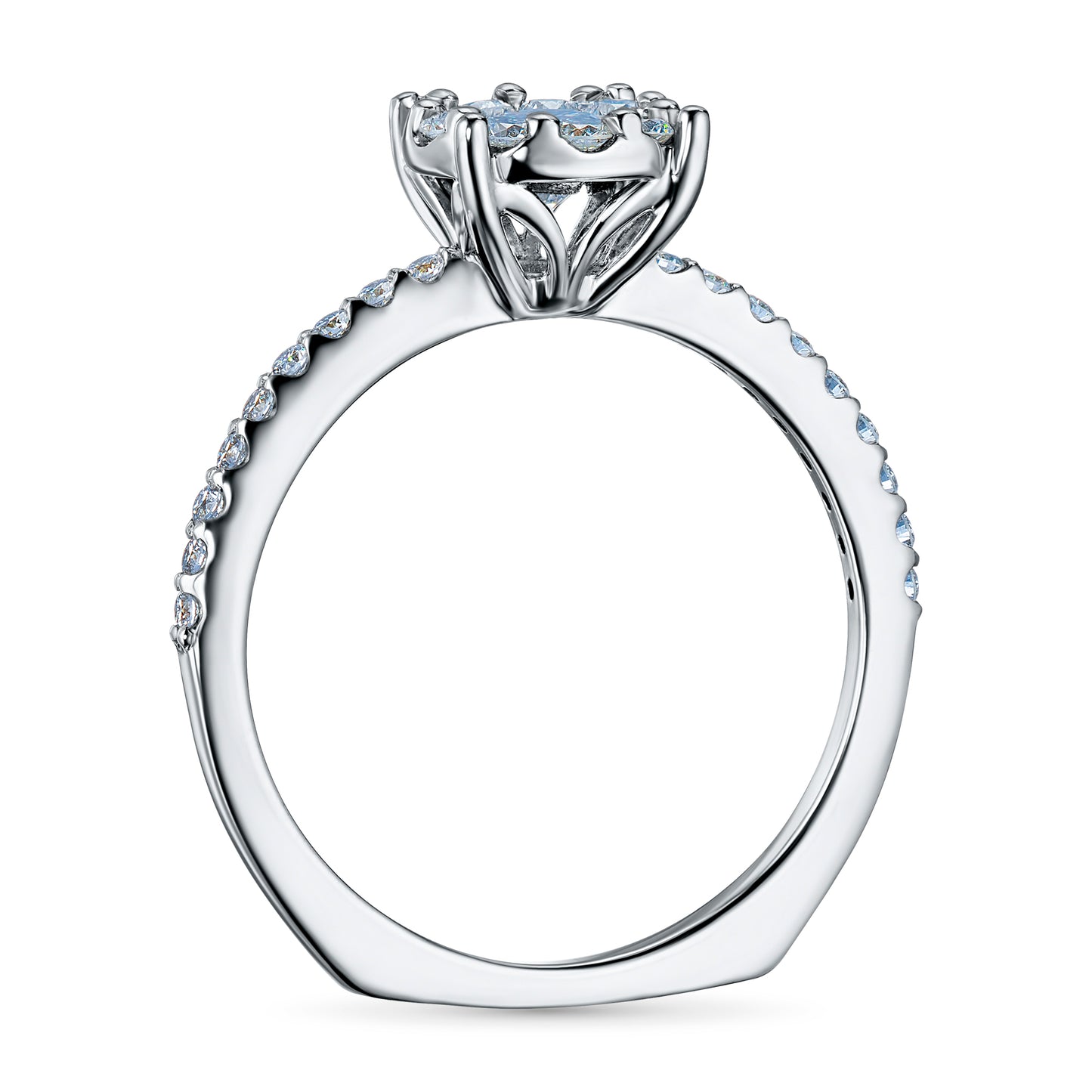 Sterling Silver Ring with Lab-Created Diamonds 0.670 CT.TW
