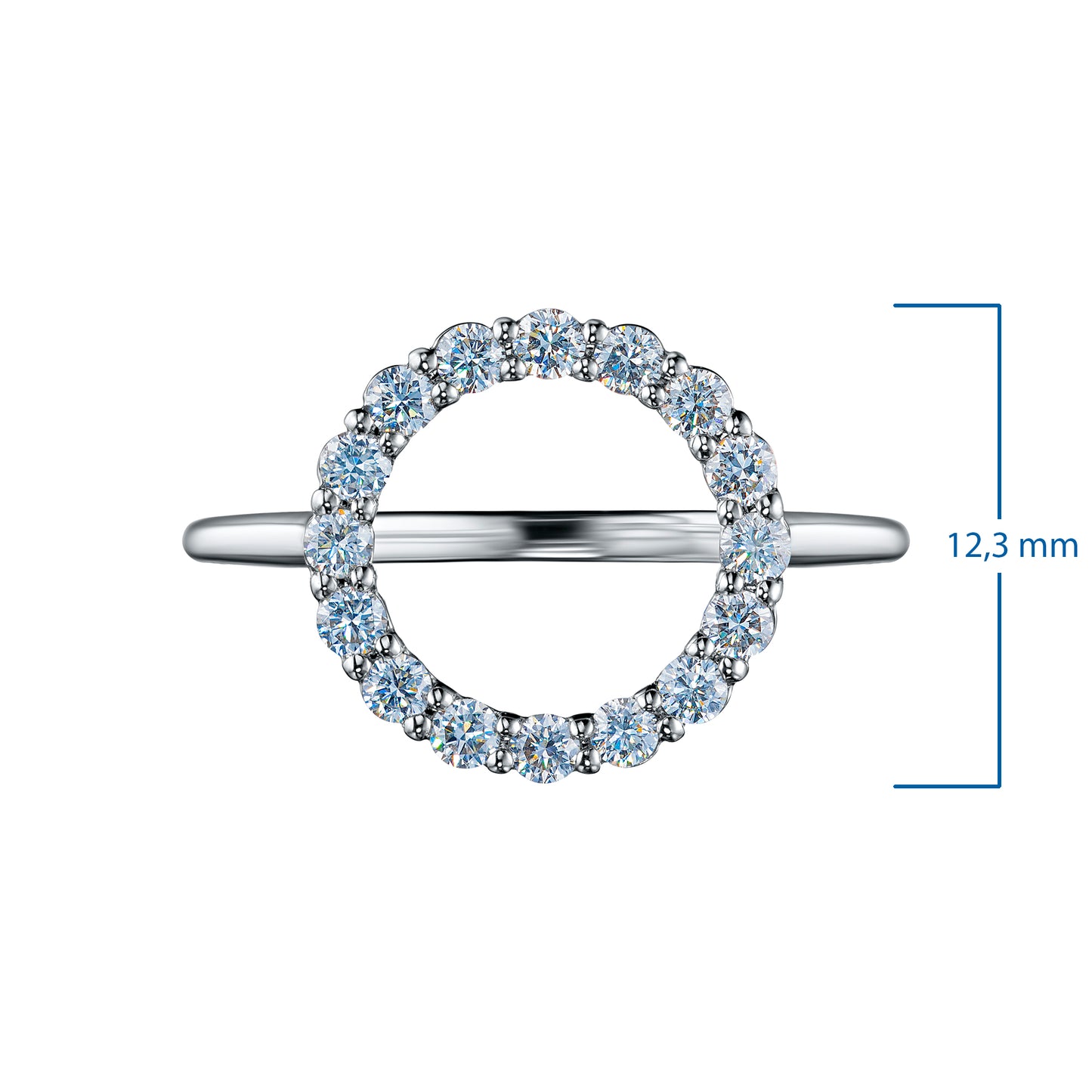 Sterling Silver Ring with Lab-Created Diamonds 0.310 CT.TW