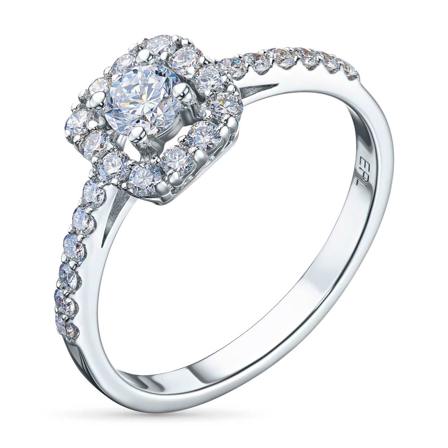 Sterling Silver Ring with Lab-Created Diamonds 0.600 CT.TW