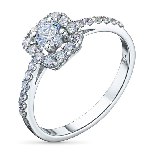 Sterling Silver Ring with Lab-Created Diamonds 0.600 CT.TW