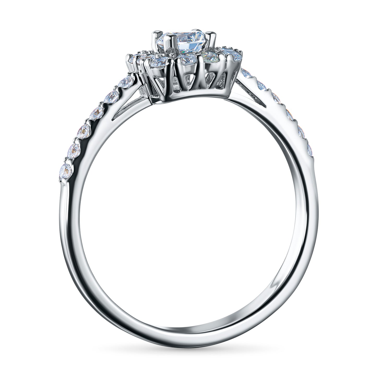 Sterling Silver Ring with Lab-Created Diamonds 0.600 CT.TW