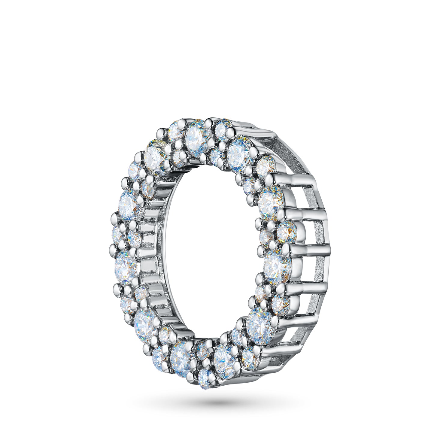 Sterling Silver Pendant with Lab-Created Diamonds 9.910 CT.TW