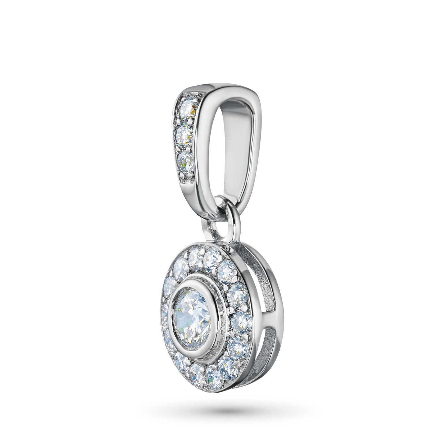 Sterling Silver Pendant with Lab-Created Diamonds 0.190 CT.TW
