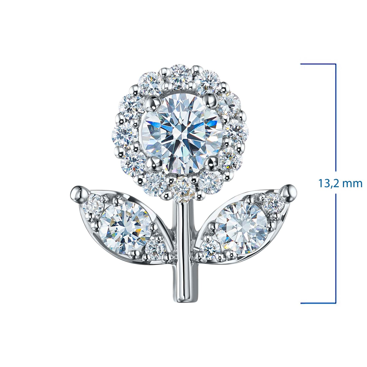 Sterling Silver Pendant with Lab-Created Diamonds 0.770 CT.TW