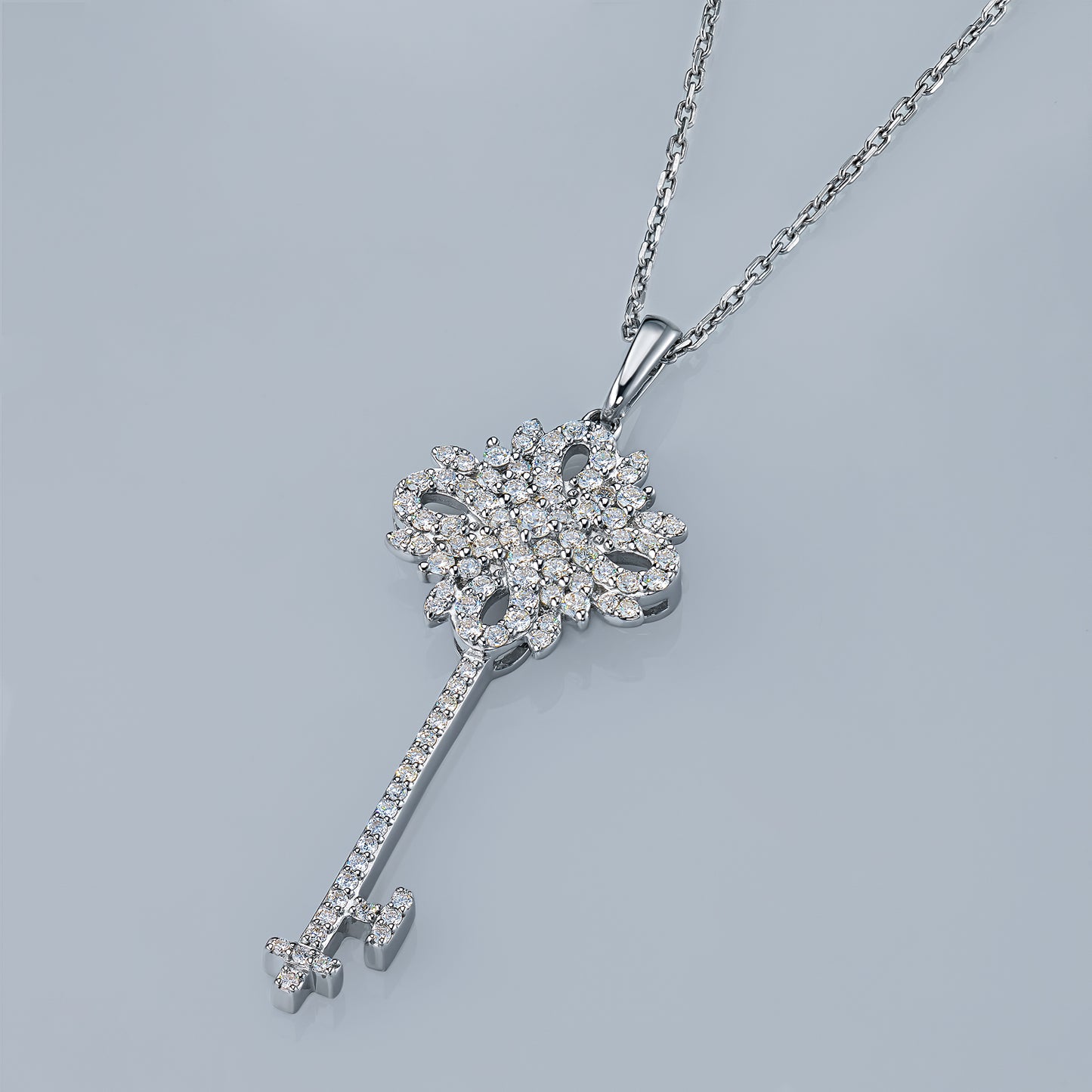 Sterling Silver Pendant with Lab-Created Diamonds 0.630 CT.TW