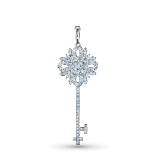 Sterling Silver Pendant with Lab-Created Diamonds 23.450 CT.TW