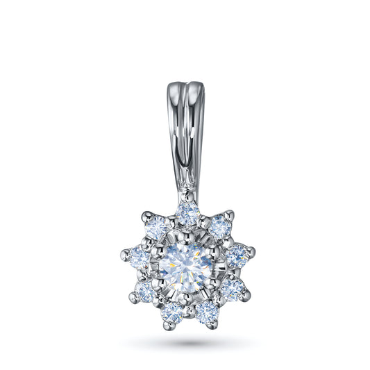 Sterling Silver Pendant with Lab-Created Diamonds 0.260 CT.TW