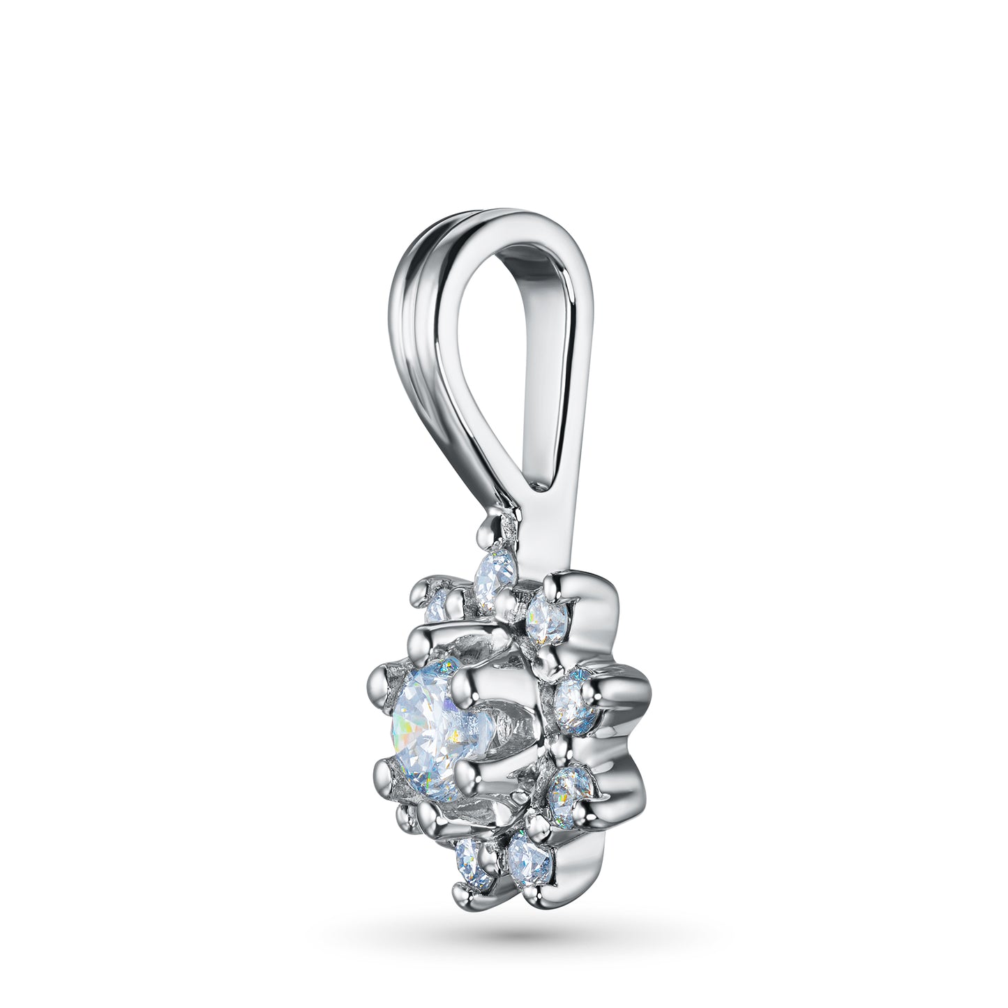 Sterling Silver Pendant with Lab-Created Diamonds 0.260 CT.TW