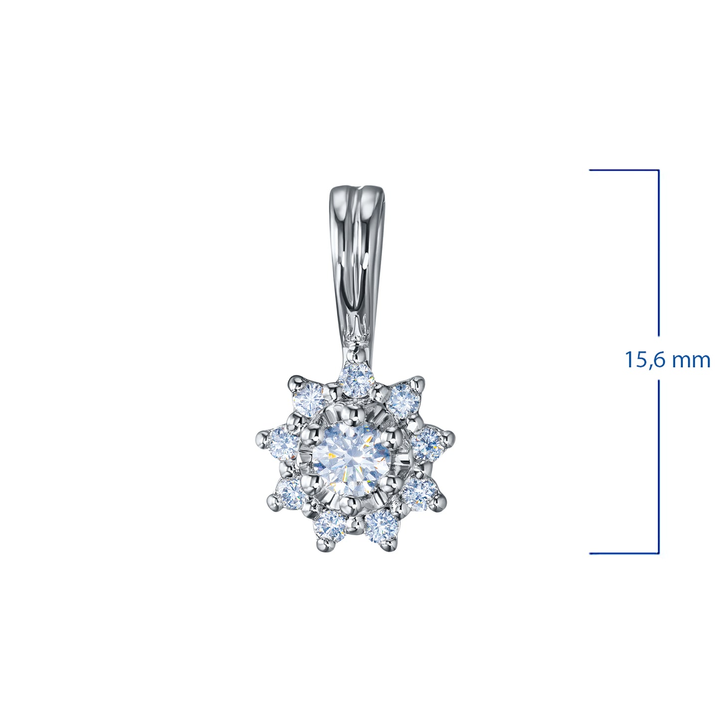 Sterling Silver Pendant with Lab-Created Diamonds 0.260 CT.TW