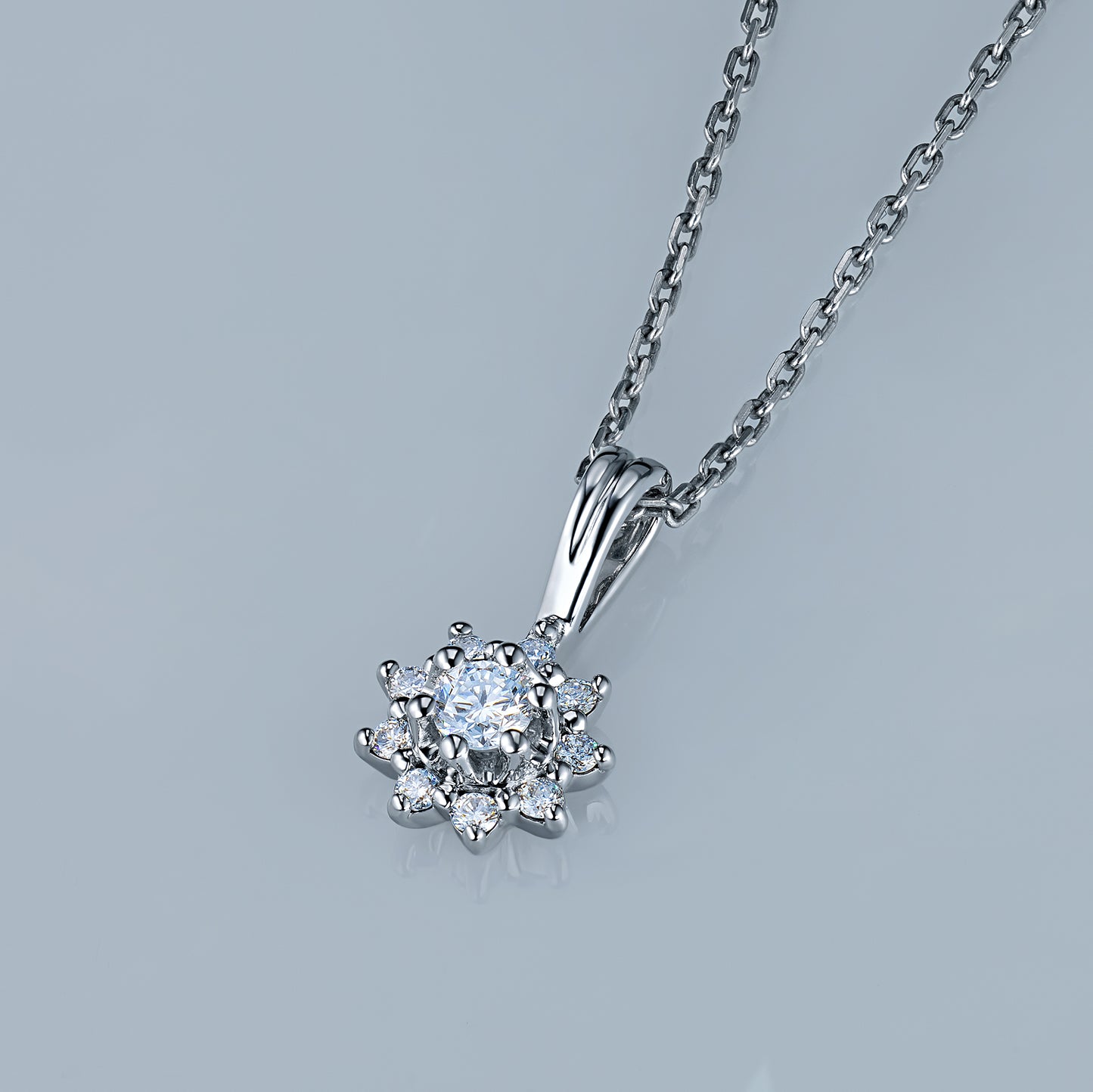 Sterling Silver Pendant with Lab-Created Diamonds 0.260 CT.TW