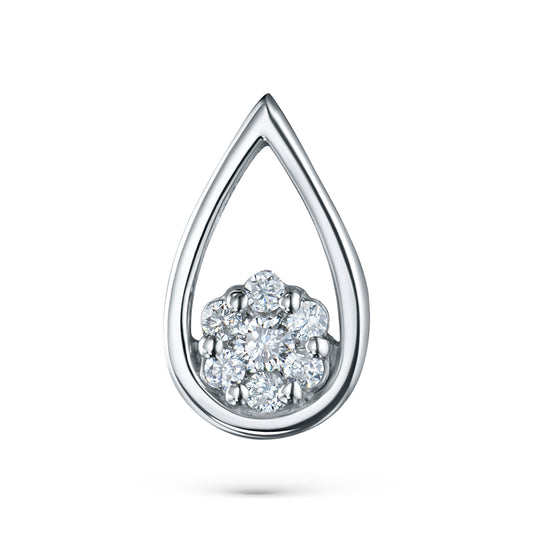 Sterling Silver Pendant with Lab-Created Diamonds 0.070 CT.TW