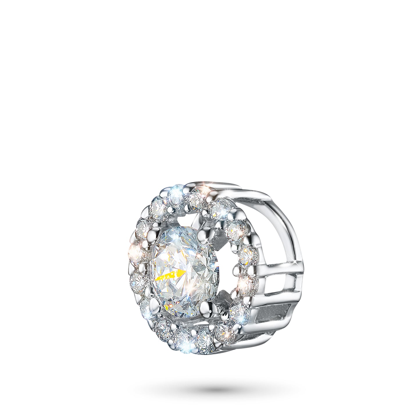 Sterling Silver Pendant with Ruby grace and Lab-Created Diamonds 0.69 CT.TW