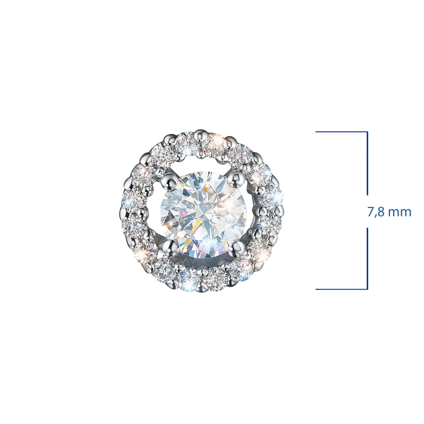 Sterling Silver Pendant with Ruby grace and Lab-Created Diamonds 0.69 CT.TW