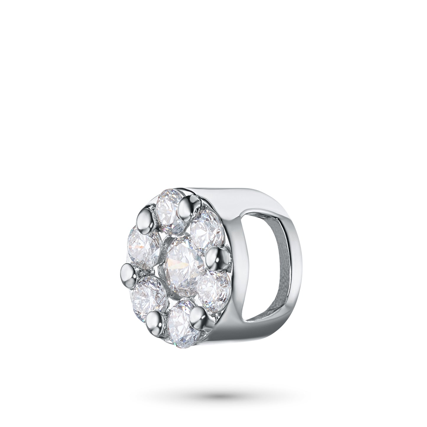 Sterling Silver Pendant with Lab-Created Diamonds 0.120 CT.TW