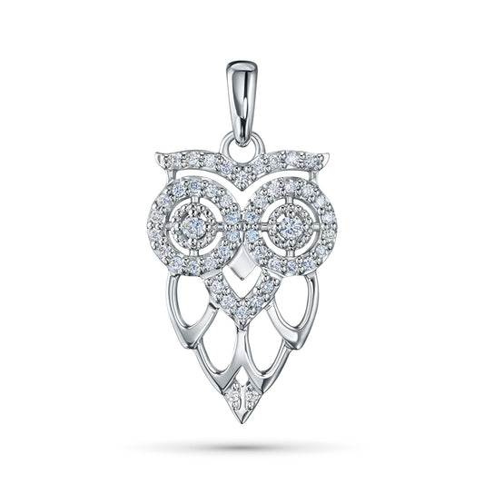 Sterling Silver Pendant with Lab-Created Diamonds 12.300 CT.TW