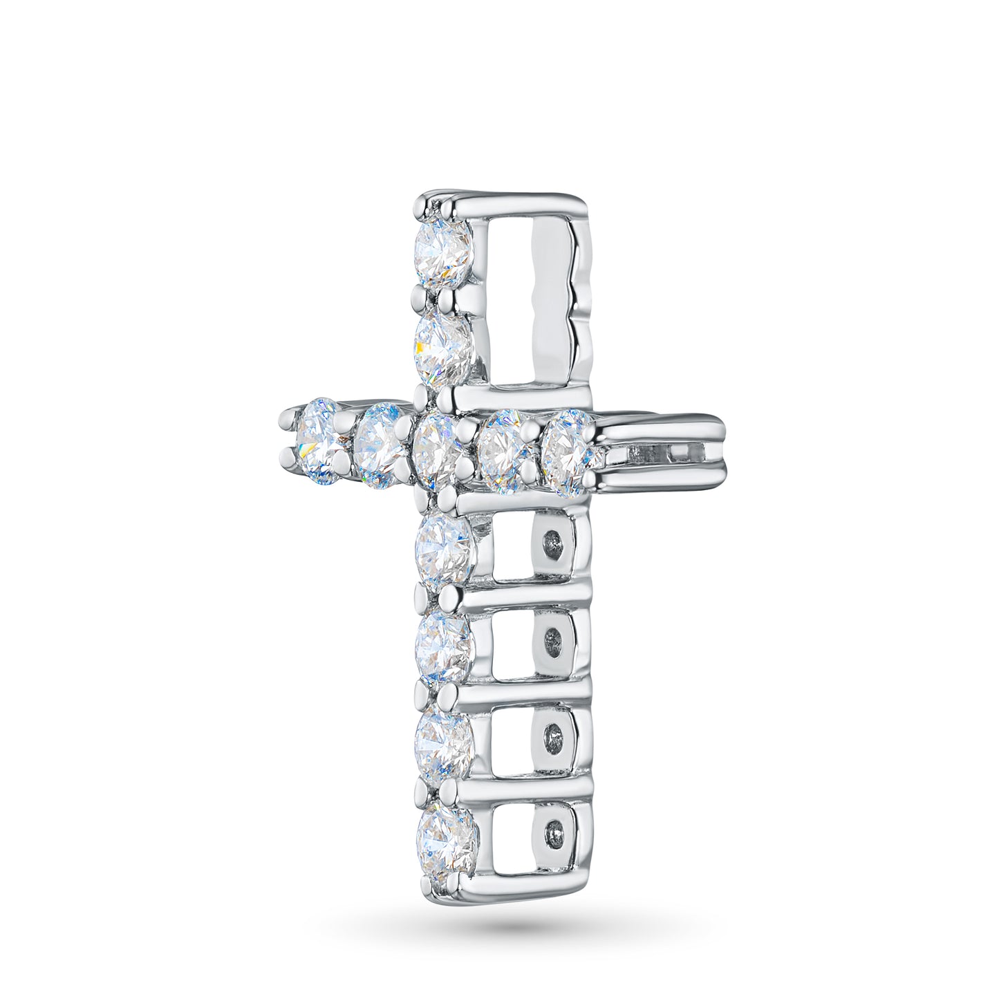 Sterling Silver Pendant with Lab-Created Diamonds 2.890 CT.TW