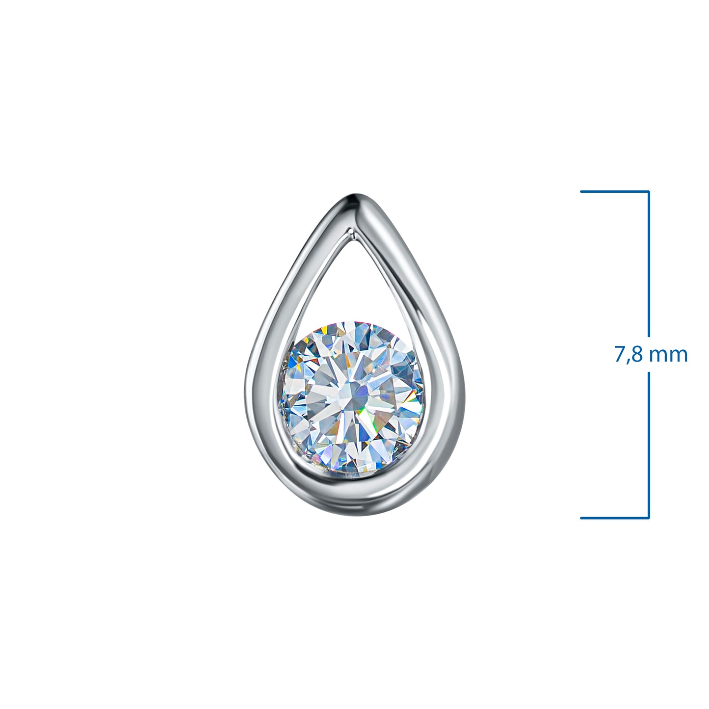Sterling Silver Pendant with Lab-Created Diamonds 0.180 CT.TW