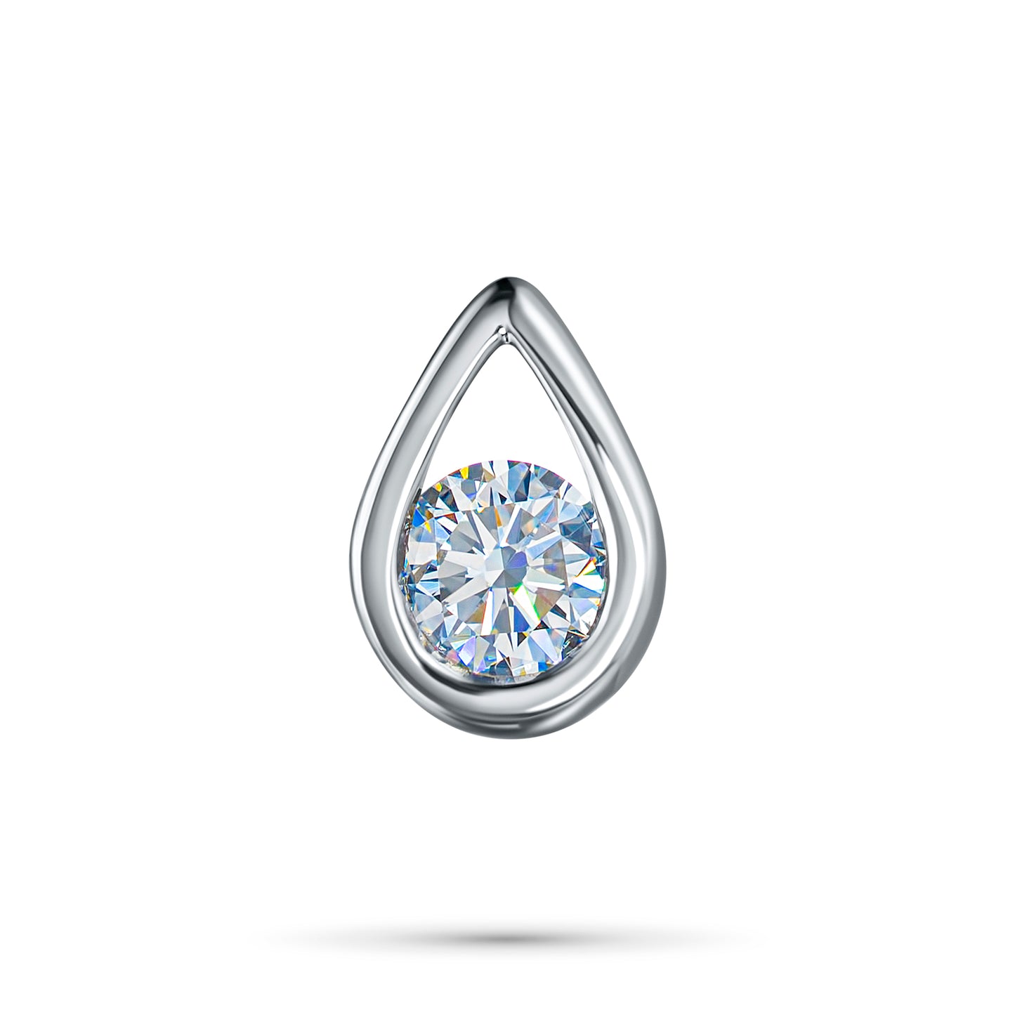 Sterling Silver Pendant with Lab-Created Diamonds 0.180 CT.TW