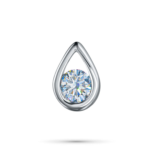 Sterling Silver Pendant with Lab-Created Diamonds 0.180 CT.TW