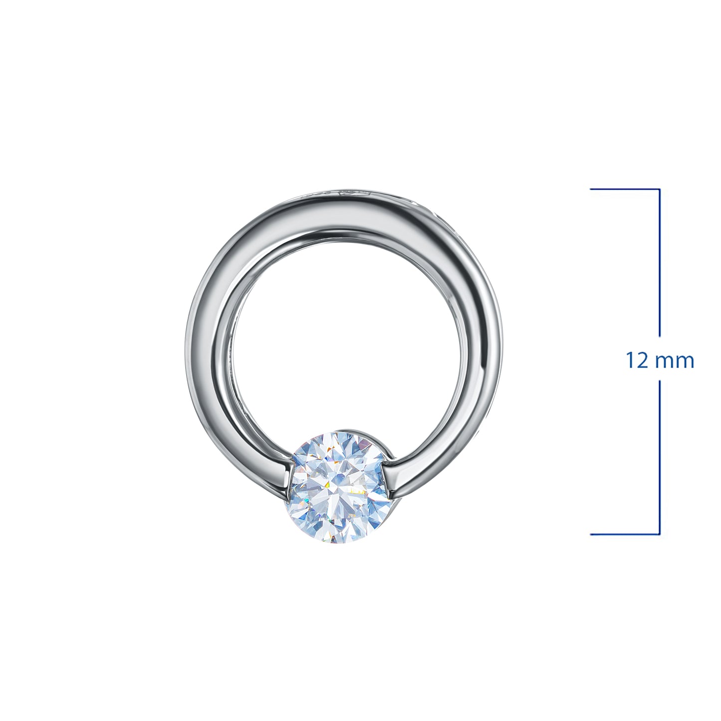 Подвеска из стерлингового серебра с выращенными в лаборатории бриллиантами 0,220 карата 