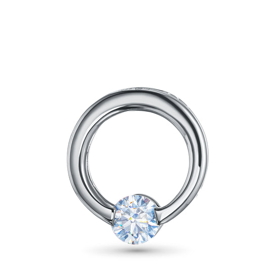 Sterling Silver Pendant with Lab-Created Diamonds 0.220 CT.TW