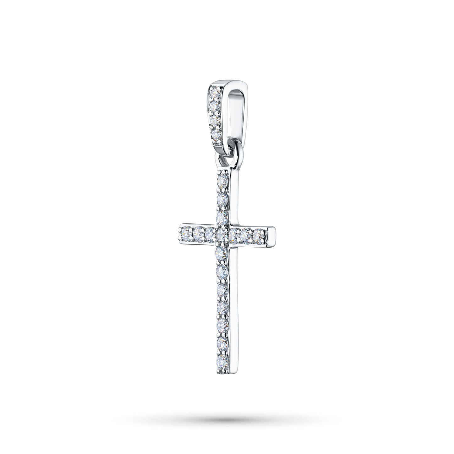 Ασημένιο μενταγιόν με διαμάντια κατασκευασμένα σε εργαστήριο 0,150 CT.TW 