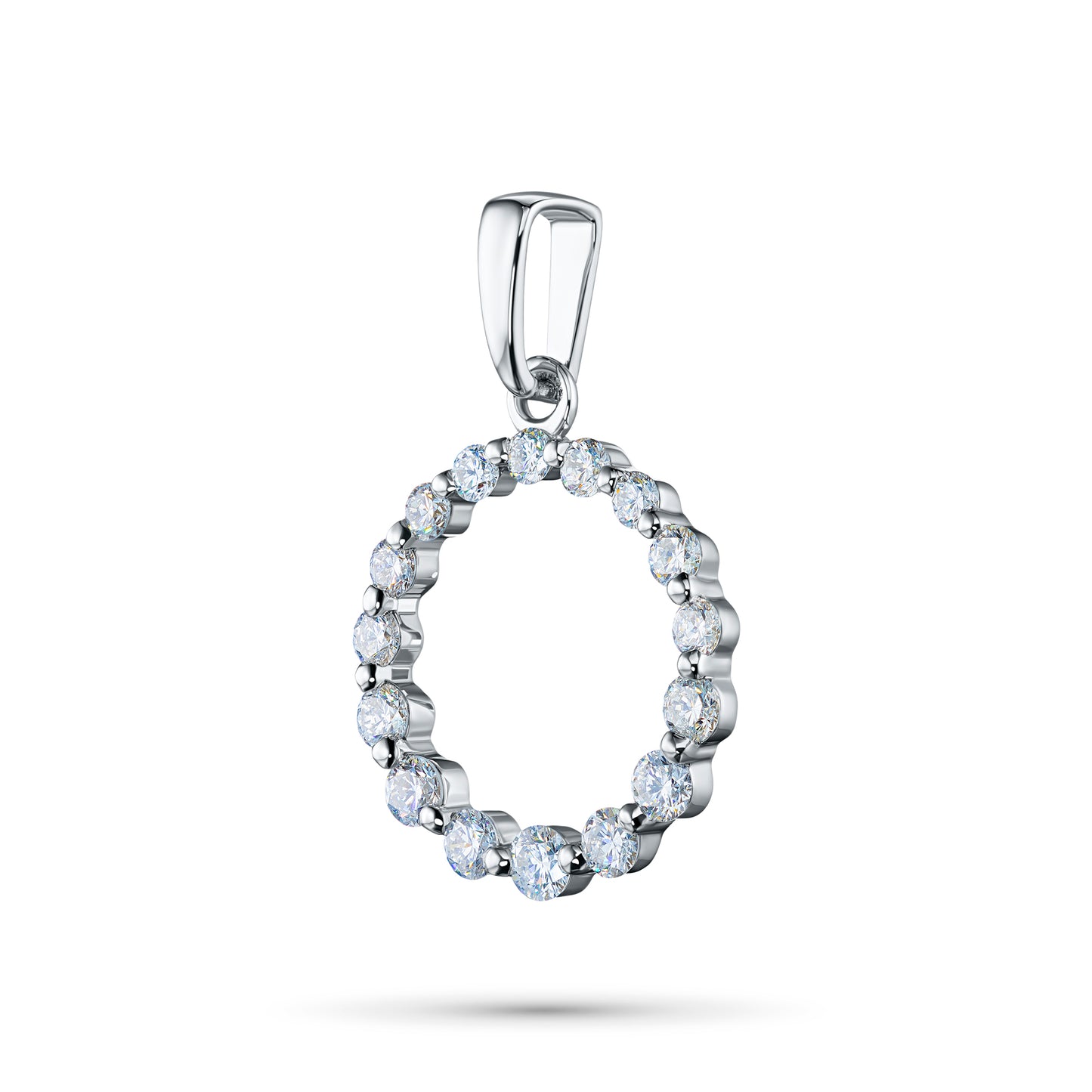 Sterling Silver Pendant with Lab-Created Diamonds 0.550 CT.TW