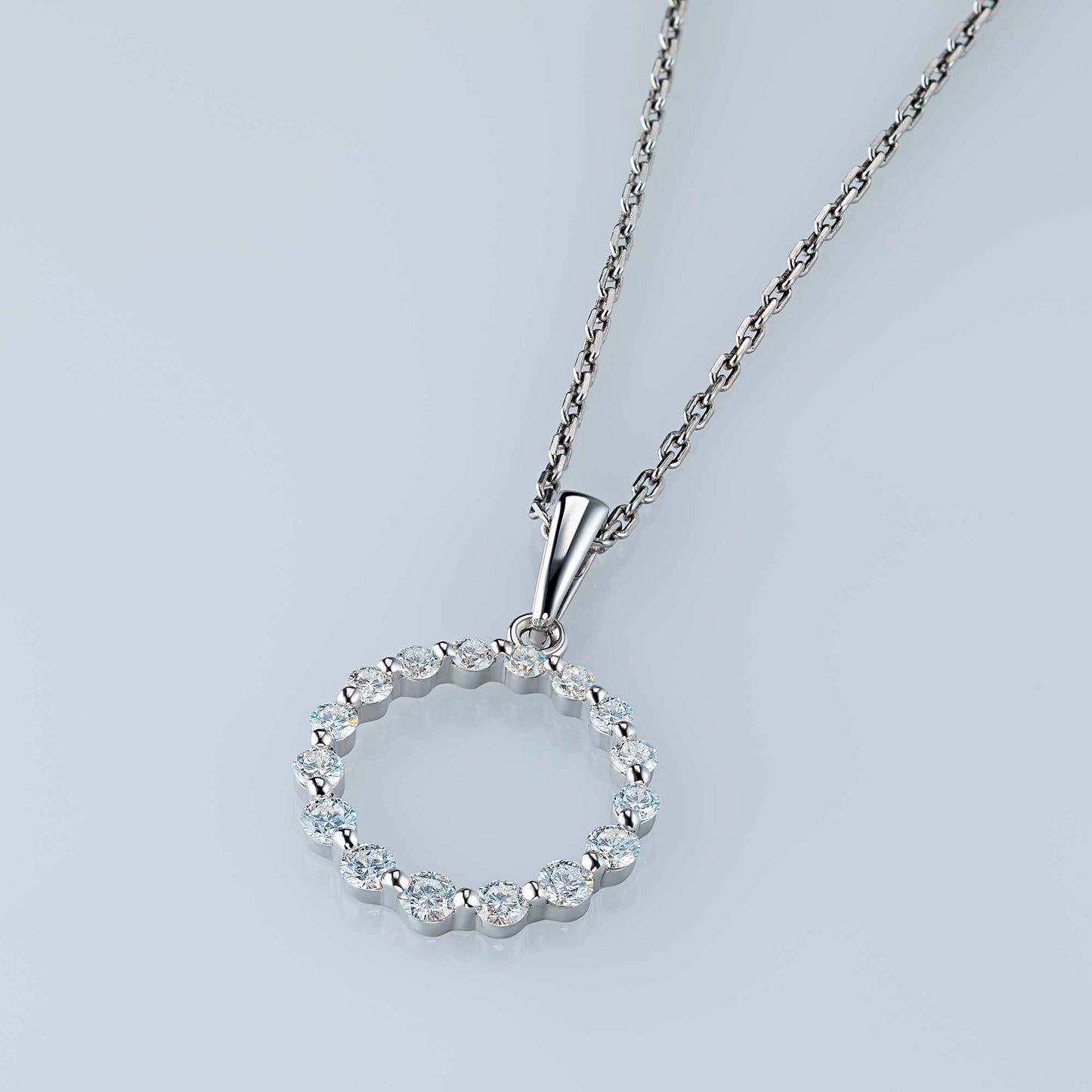Sterling Silver Pendant with Lab-Created Diamonds 0.550 CT.TW