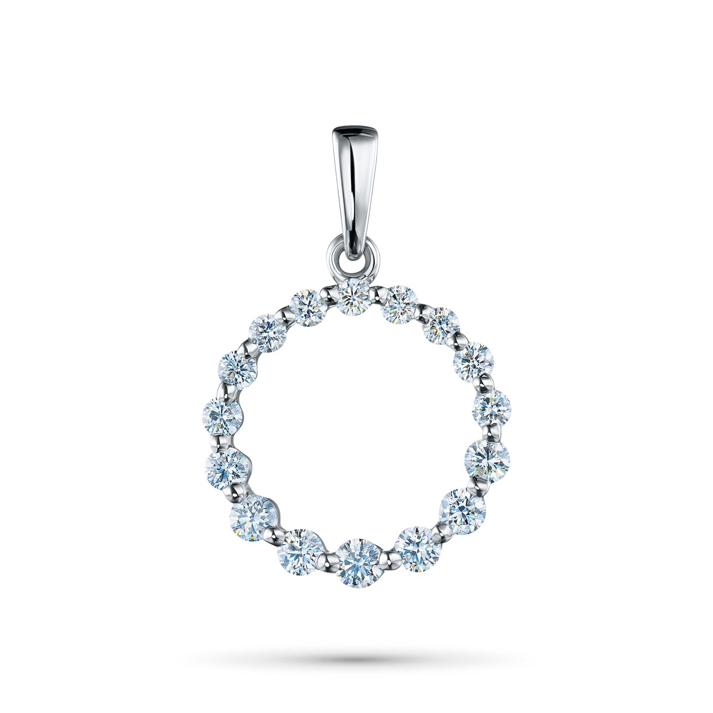 Sterling Silver Pendant with Lab-Created Diamonds 0.550 CT.TW