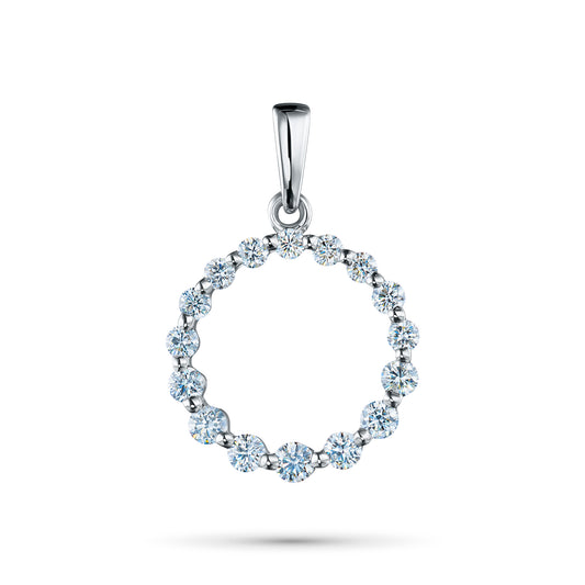Sterling Silver Pendant with Lab-Created Diamonds 0.550 CT.TW