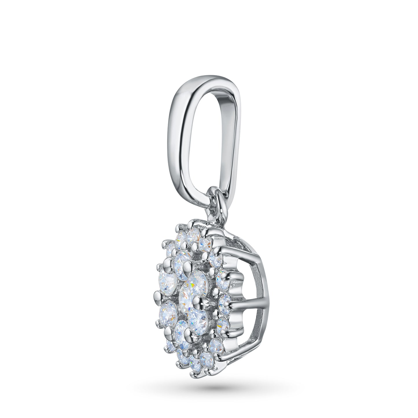 Sterling Silver Pendant with Lab-Created Diamonds 0.260 CT.TW
