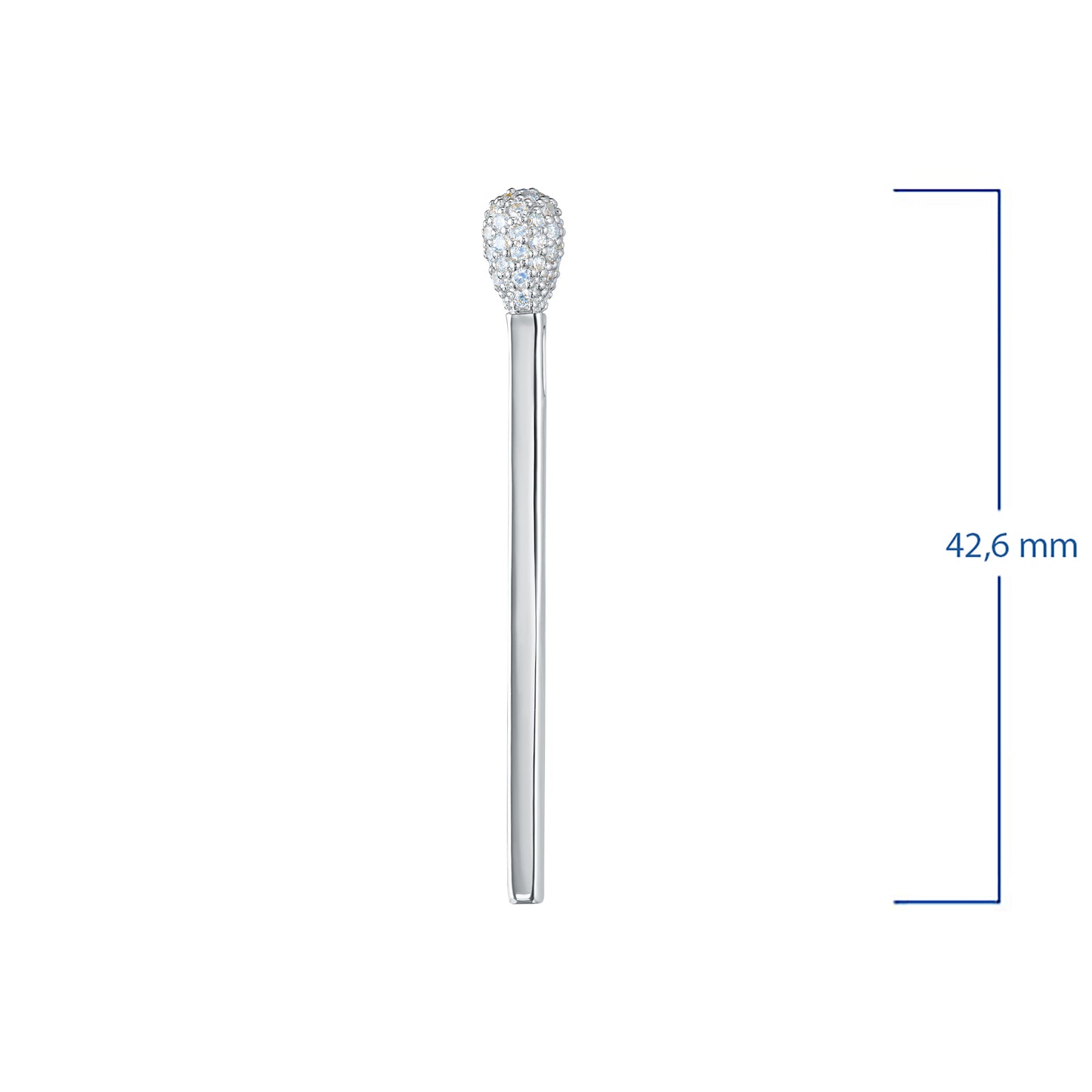 Подвеска из 14-каратного белого золота с выращенными в лаборатории бриллиантами 0,320 карата 