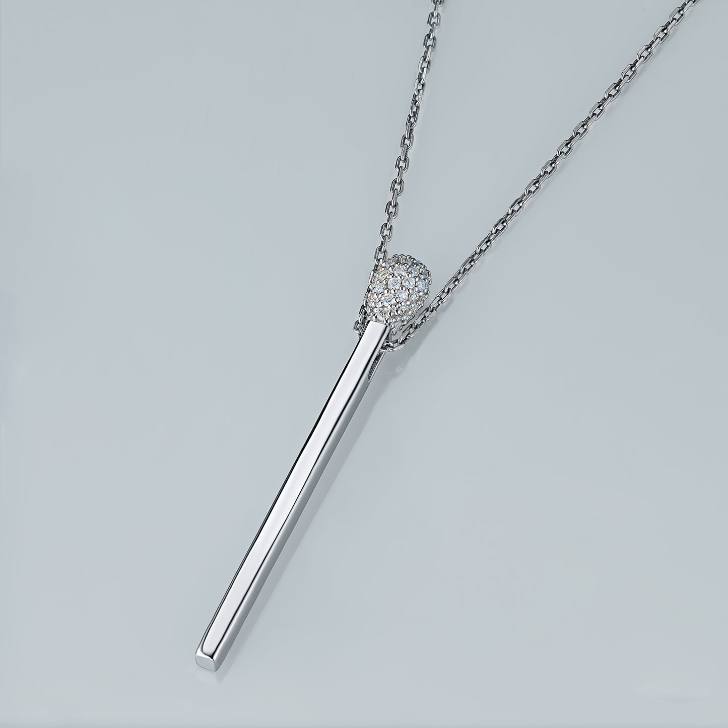 Sterling Silver Pendant with Lab-Created Diamonds 0.28 CT.TW