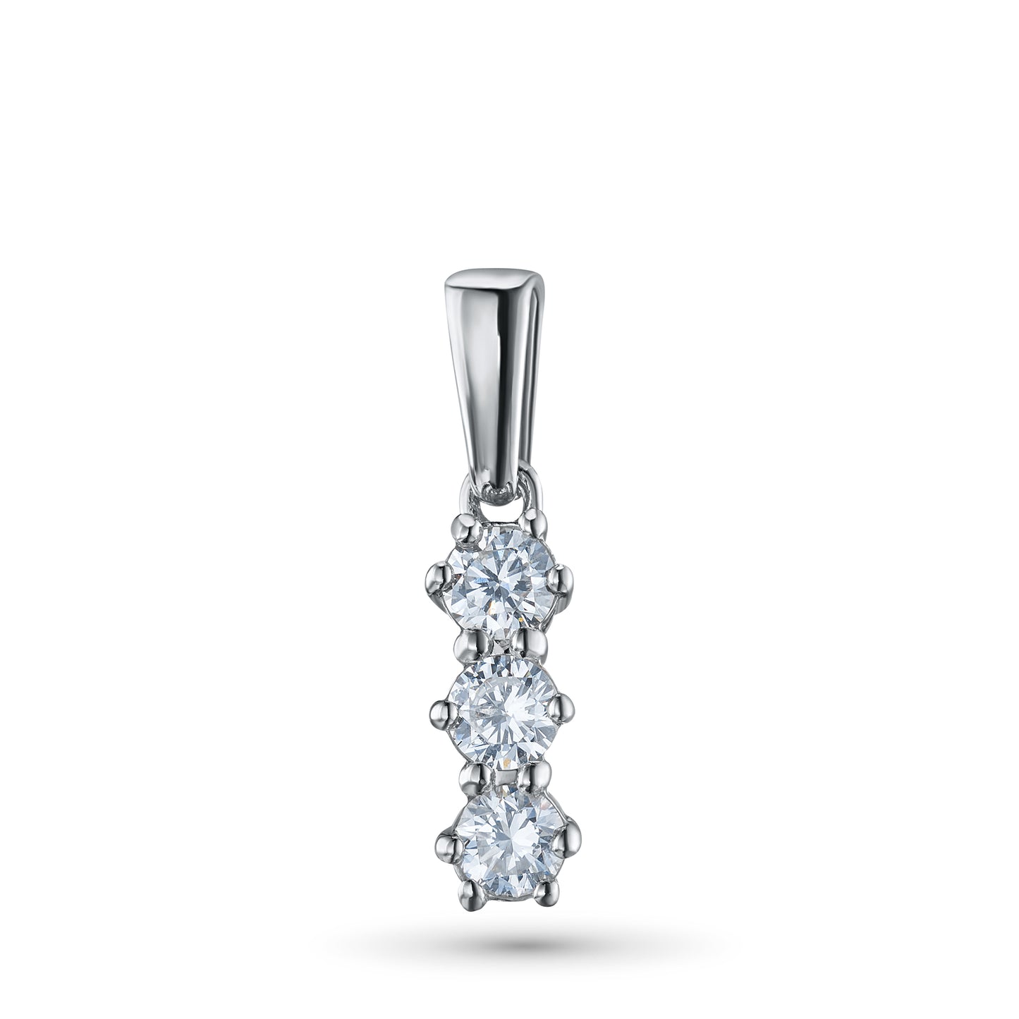 Sterling Silver Pendant with Lab-Created Diamonds 0.360 CT.TW