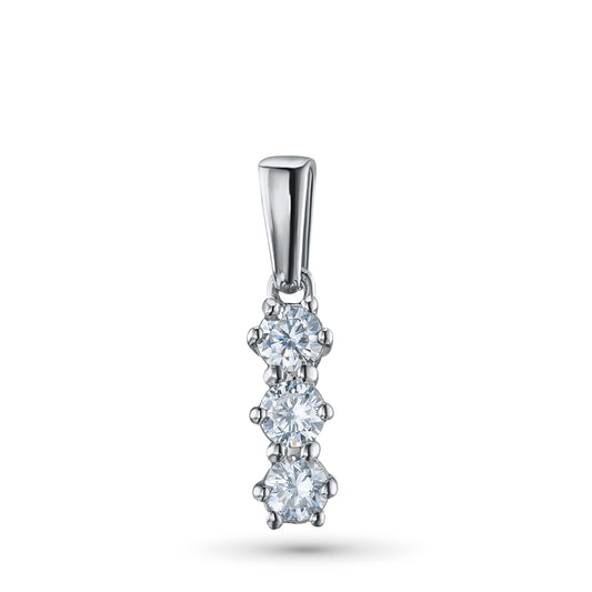 Sterling Silver Pendant with Lab-Created Diamonds 0.360 CT.TW