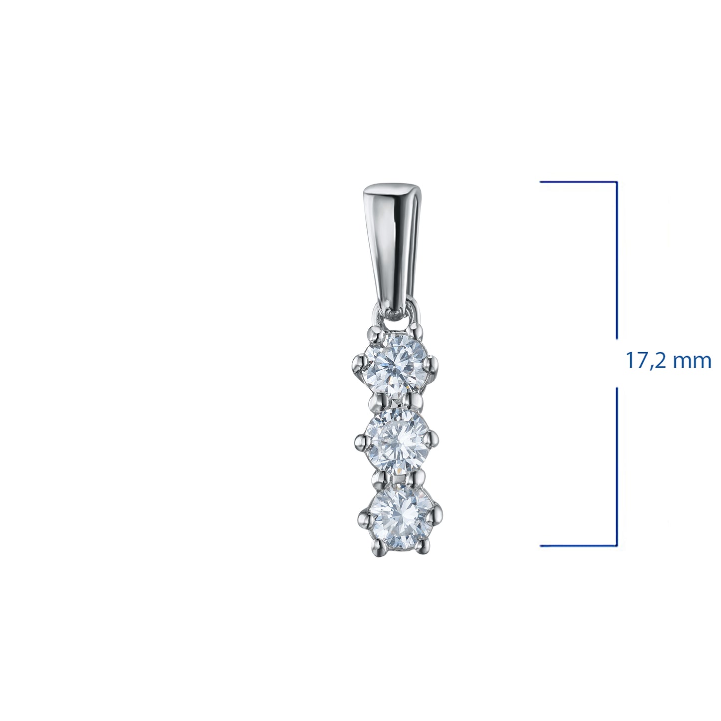 Sterling Silver Pendant with Lab-Created Diamonds 0.360 CT.TW
