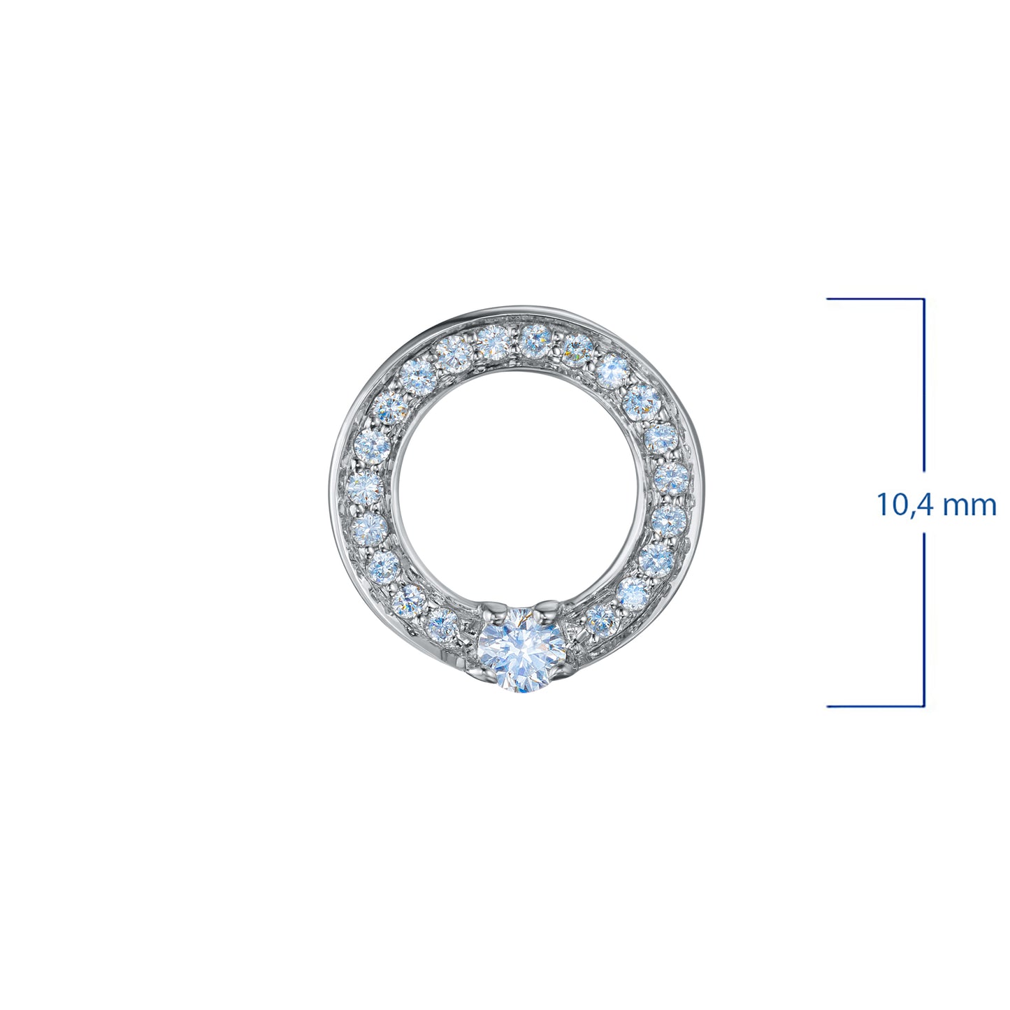 14K White Gold Pendant with Lab-Created Diamonds 1.780 CT.TW