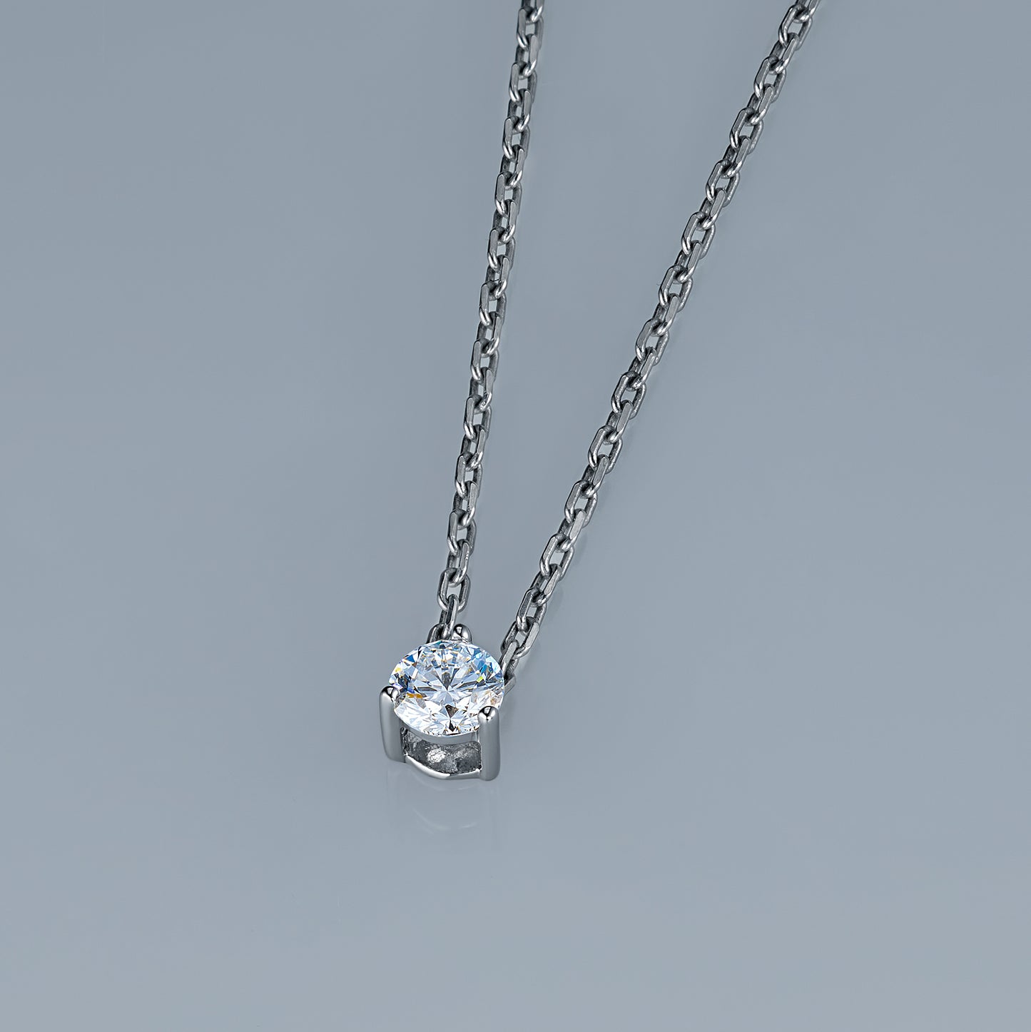Sterling Silver Pendant with Lab-Created Diamonds 0.270 CT.TW