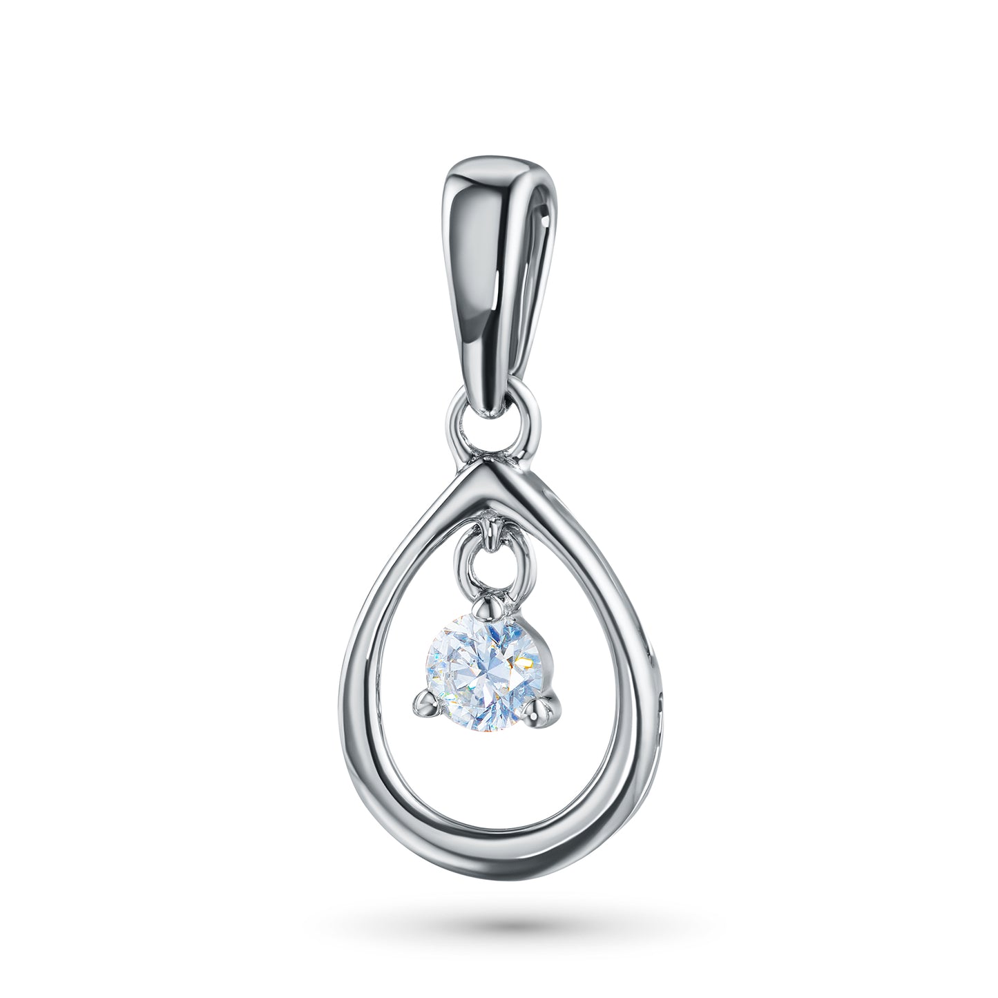 Sterling Silver Pendant with Lab-Created Diamonds 0.080 CT.TW